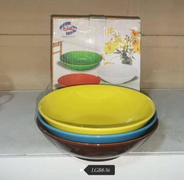 3PCS SMP COLORED CERAMIC PLATE SMPCRMPLT3PC