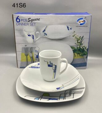 6PCS SQUARE DINNER SET