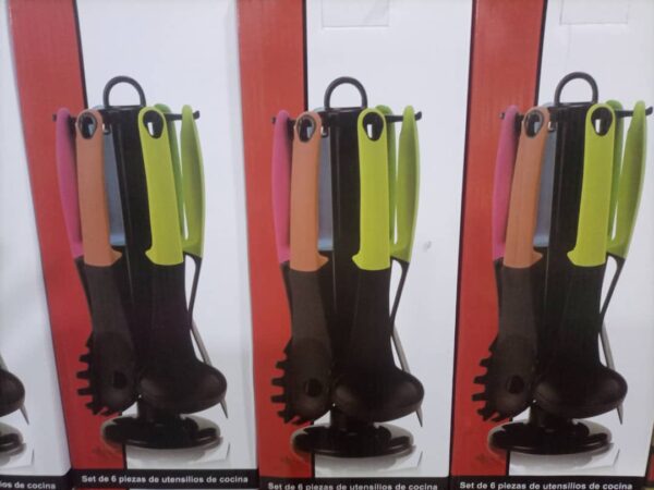 6PCS COLORFUL SILICON SPOON SET V.IKO