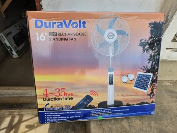 DURAVOLT 3 IN 1 STANDING RECHARGEABLE FAN DRF 3916
