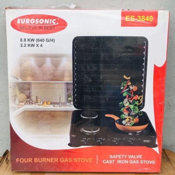 Eurosonic 4Burner Gas Cooker ( ES3840 ) ES 3840