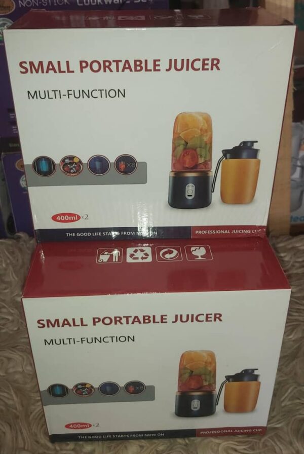 PORTABLE RECHARGEABLE JUICER WITH DOUBLE CUP 400ML