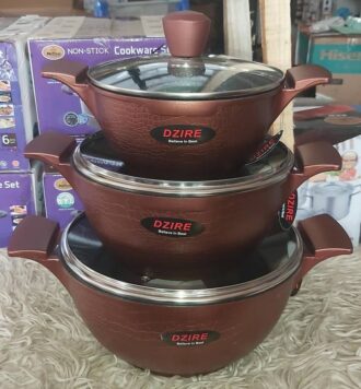 DZ-5112 DZIRE 3PCS BIG NONSTICK/GRANITE POT 20CM 24CM 28CM