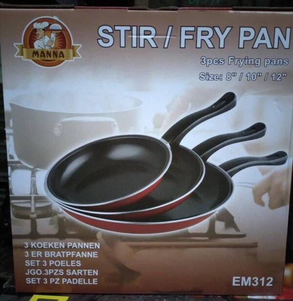 STIR FRY 3PCS NONSTICK FRYPAN