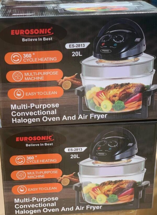 EUROSONIC MULTI PURPOSE OVEN&FRYER 20L HALOGEN ES-2813
