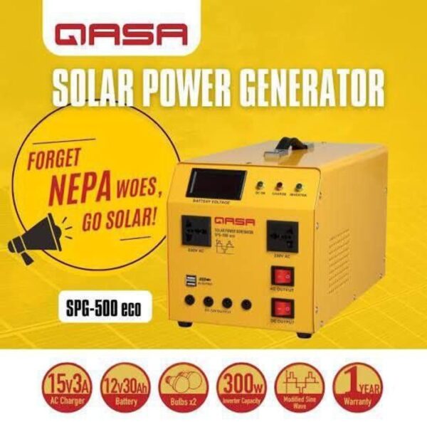 Qasa solar power generator +50WATT PANEL