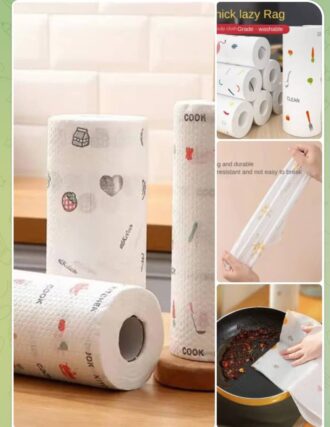 50pcs/roll Cleaning Cloth Non-woven Kitchen Reusable Towels
