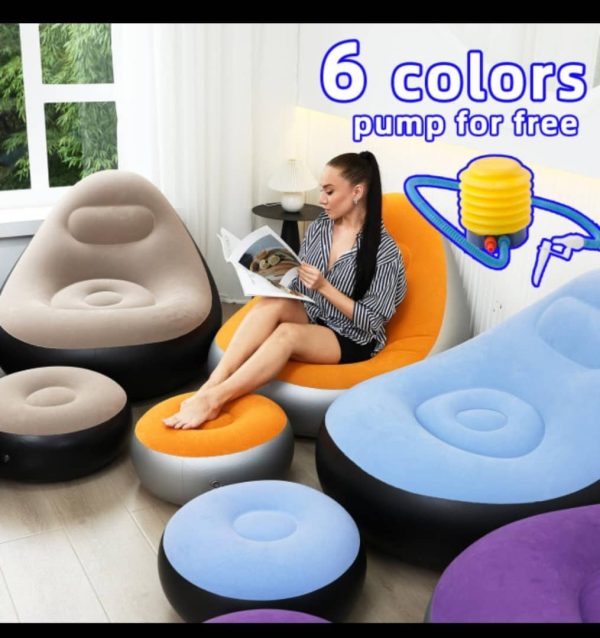 INFLATABLE SOFA WITH STOOL INFLTBLSF