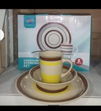 6pc HAND PAINTED DINNER SET LS6