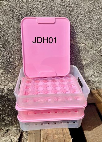 TRASPARENT 30PCS EGG RACK WITH COVER trsprnt30pcsggrck