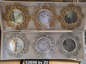 3 IN 1 WALL CLOCK SET WITH MIRROR 3IN1WLLCLCK