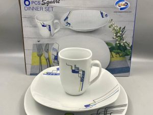 6PCS SQUARE DINNER SET