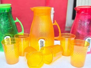 RASHNIK PVC JUG WITH 6 CUPS