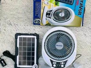 7" DURAVOLT 3IN1 SOLAR/RECHARGEABLE TABLE FAN
