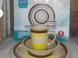6pc HAND PAINTED DINNER SET LS6