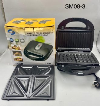 SMP 3 IN 1 WAFFLE PANINI SANDWICH SMO8-3