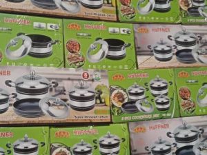 HOFFNER 801 NONSTICK POT SET 8PCS NF-801
