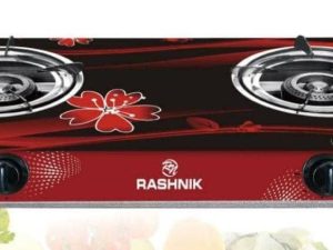 RASHNIK GLASS GAS 2 BURNER rn1518 RNGLSSGS