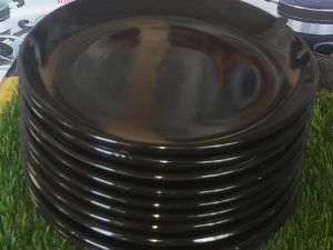 10.5" black ceramic awo dishes/plate