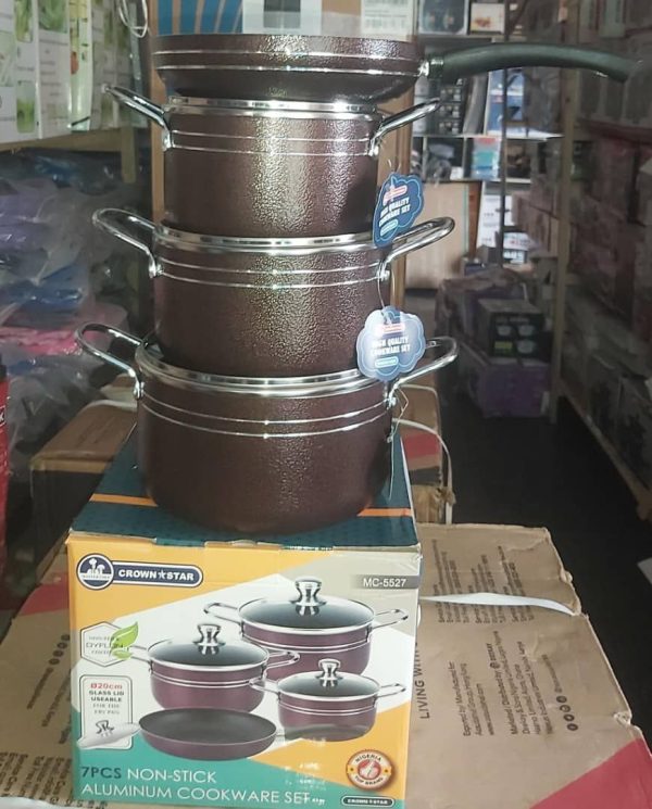 7Pc nonstick pot with frypan MC5527