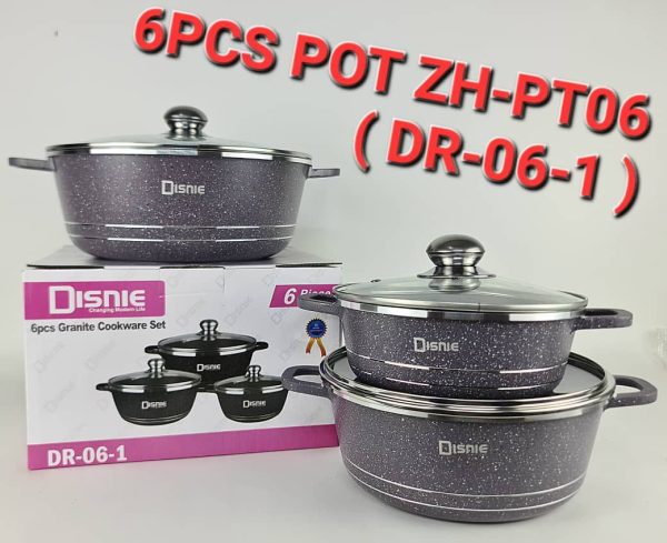 6PCS DISNIE GRANITE POT NONSTICK