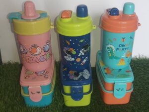 DOUBLE LAYER PLATE WITH WATER BOTTLE