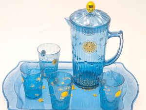 MAXIMUS WATER JUG WITH 4CUPS & ACRYLIC TRAY LY3508-4