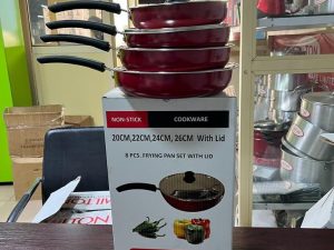 8pcs, Milton Nonstick Frying Pan Set with Cover