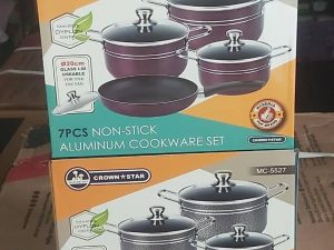 MASTER CHEF CROWN STAR 7PCS NON STICK AL COOKWARE SET MC-5527