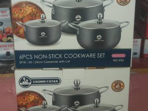 MASTER CHEF CROWN STAR 6PCS NON-STICK COOKWARE SET MC-659