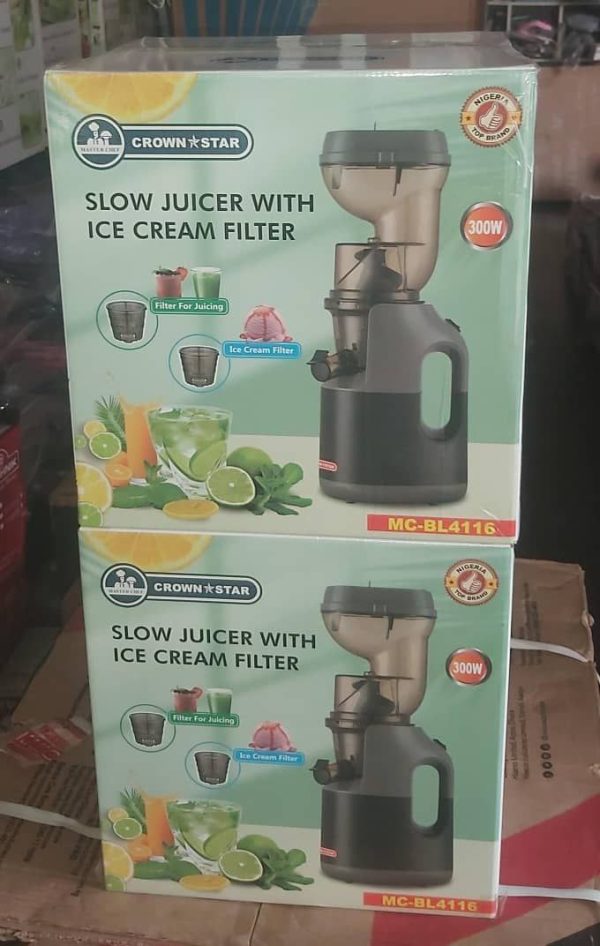 CROWNSTAR SLOW JUICER WITH ICE CREAM FILTER BL4116