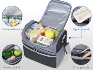 MULTI STORAGE THICK INSULATED LUNCH BAG