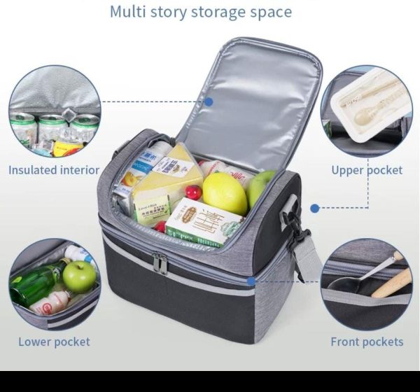MULTI STORAGE THICK INSULATED LUNCH BAG