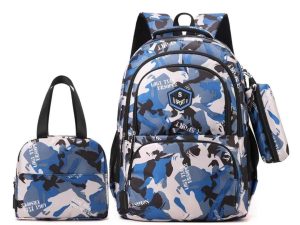 KHAKI SET SCHOOL BAG AND LUNCH BAG