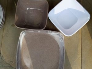 SQUARE PLATE FLAT HALF DOZEN