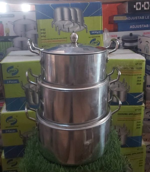 SMP 3PCS THICK ALUMINIUM POT AP302