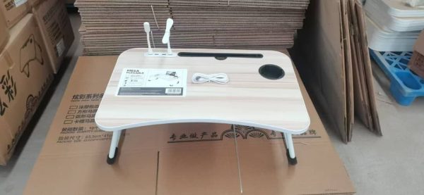 AB LAPTOP TABLE WITH CHARGING PORT AND CORD EXTRA USB USB CORD SPACE