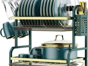 MULTIFUNCTIONAL BOWL RACK STAINLESS STEEL 2 STEPS