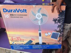 DURAVOLT 3IN1 RECHARGEBLE STANDING FAN 16INCHES DRF-3916 SOLAR