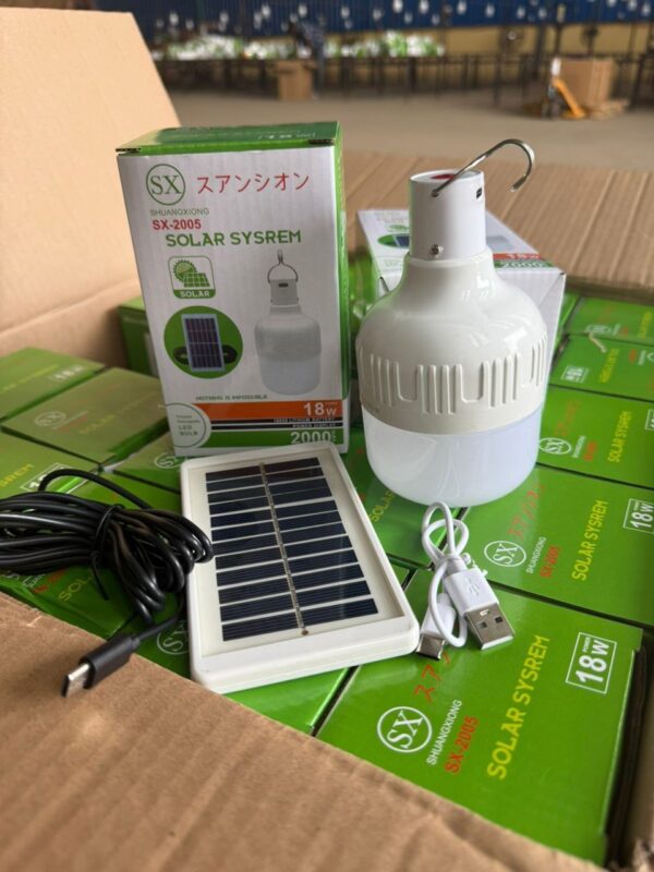 SX SOLAR / RECHARGEABLE LAMP WITH PANEL