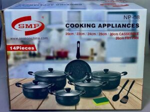 14PCS CASSEROLE NONSTICK POT WITH FRYPAN NP08