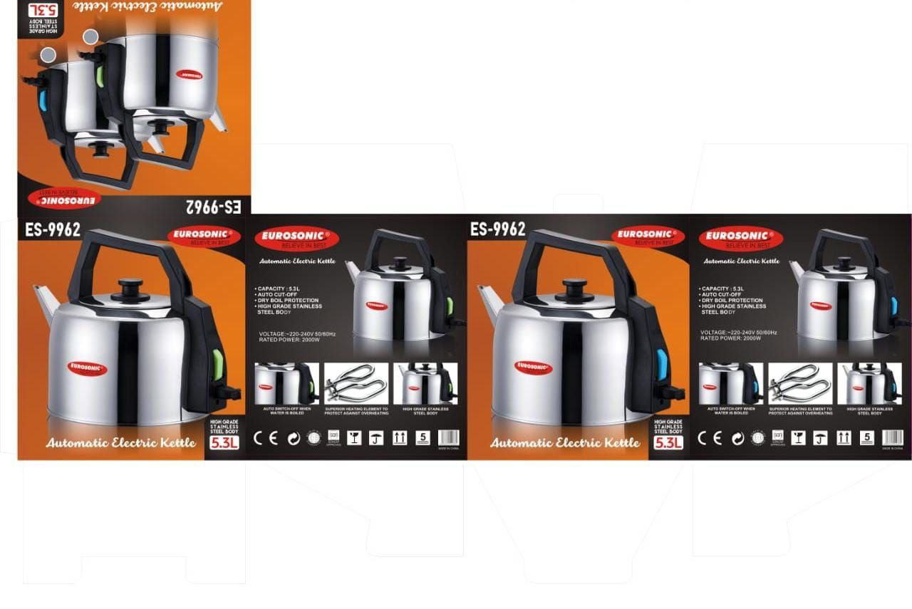 EUROSONIC AUTOMATIC ELECTRIC KETTLE 5.3LTRS ES-9962