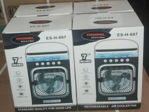 EUROSONIC RECHARGEABLE AIR COOLER MIST FAN 7INCHES ES-H-607