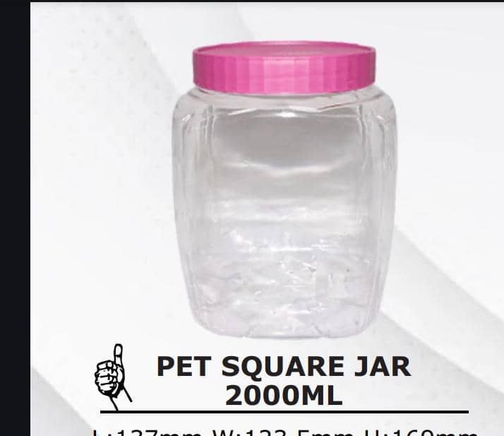 PET SQUARE JAR 1500MLS