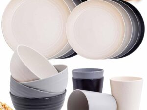 DINNER SET 16PCS WHEAT STRAW PLASTIC