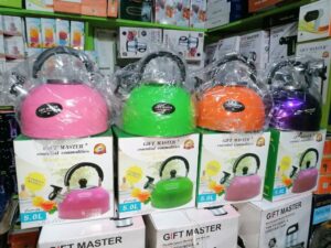 5L COLORED WHISTLE KETTLE GIFTMASTER