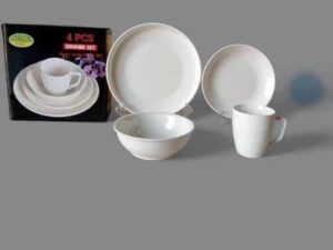 4PCS WHITE DINNER SET