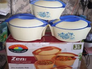 3PCS ZEN INSULATED FOOD WARMER