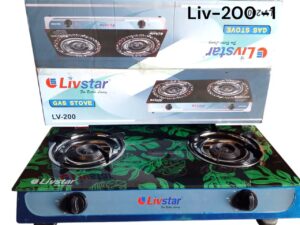 LIVSTAR GLASS GAS 2 BURNER
