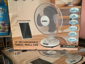CROWNSTAR 12" TABLE SOLAR FAN